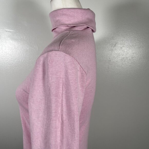 J.CREW Sweater Womens Medium Pink Solid Knitted Perfect Fit Turtleneck Pullover - Picture 7 of 16